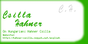 csilla hahner business card